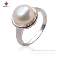 Beauty of Simplicity Freshwater Pearl Silver Ring